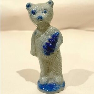 Salmon Falls Stoneware 1989 Standing Bear with Tree Figurine Salt Glaze Dover NH
